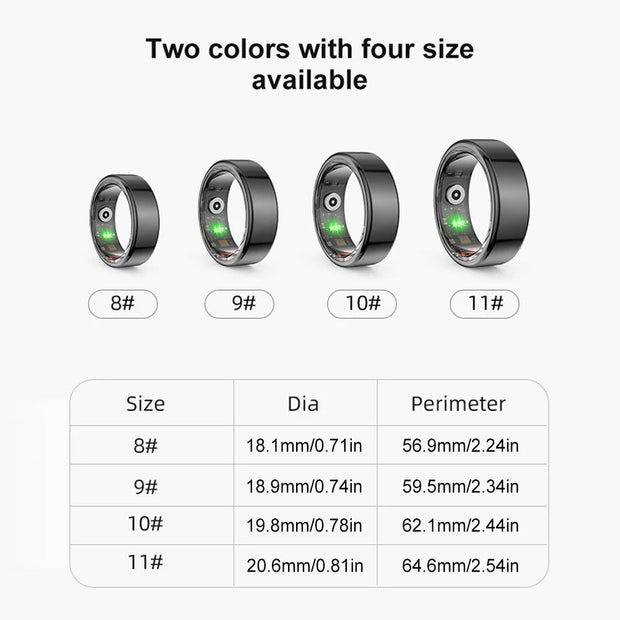 Aqua Advanced Smart Ring for Health Tracking - Aqua