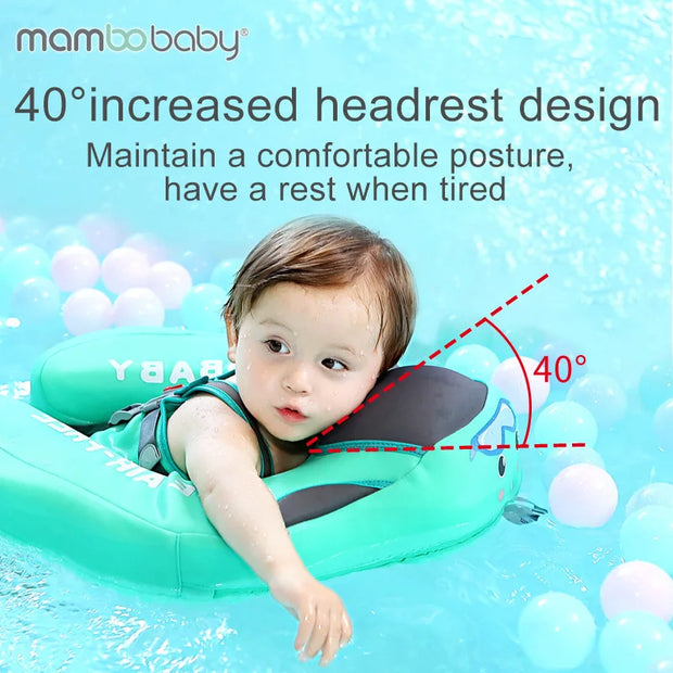 Aqua baby swimming float seat with a 40-degree headrest for comfort and support in the water