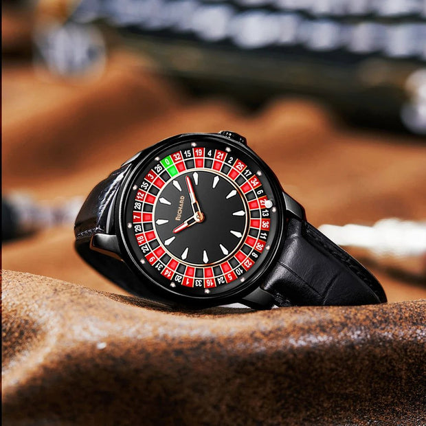 Aqua Luxury Roulette Watch for Stylish Elegance - Aqua