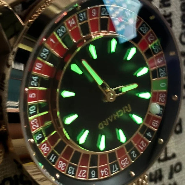 Aqua Luxury Roulette Watch for Stylish Elegance - Aqua