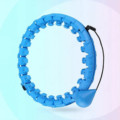 Aqua Weighted Hula Hoop for Fitness - Blue Design - Aqua