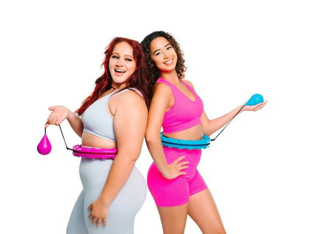 Aqua Weighted Hula Hoop for Fitness - Blue Design - Aqua