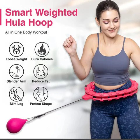 Aqua Weighted Hula Hoop for Fitness - Blue Design - Aqua